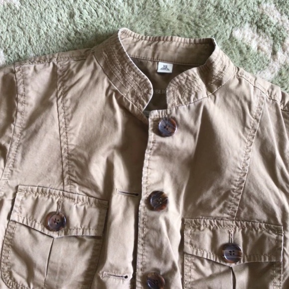 Banana Republic Tan Cotton Military Jacket - Picture 2 of 8